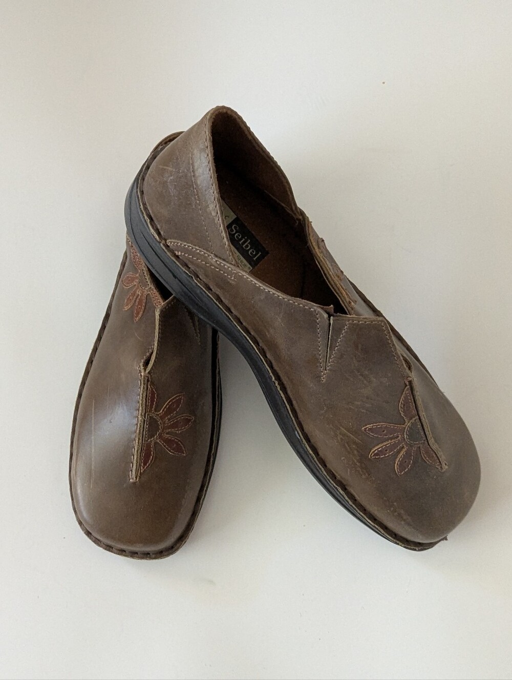 Josef Seibel Women’s Nu-Buck Brown Colour Leather Slip-On Loafers - EU43